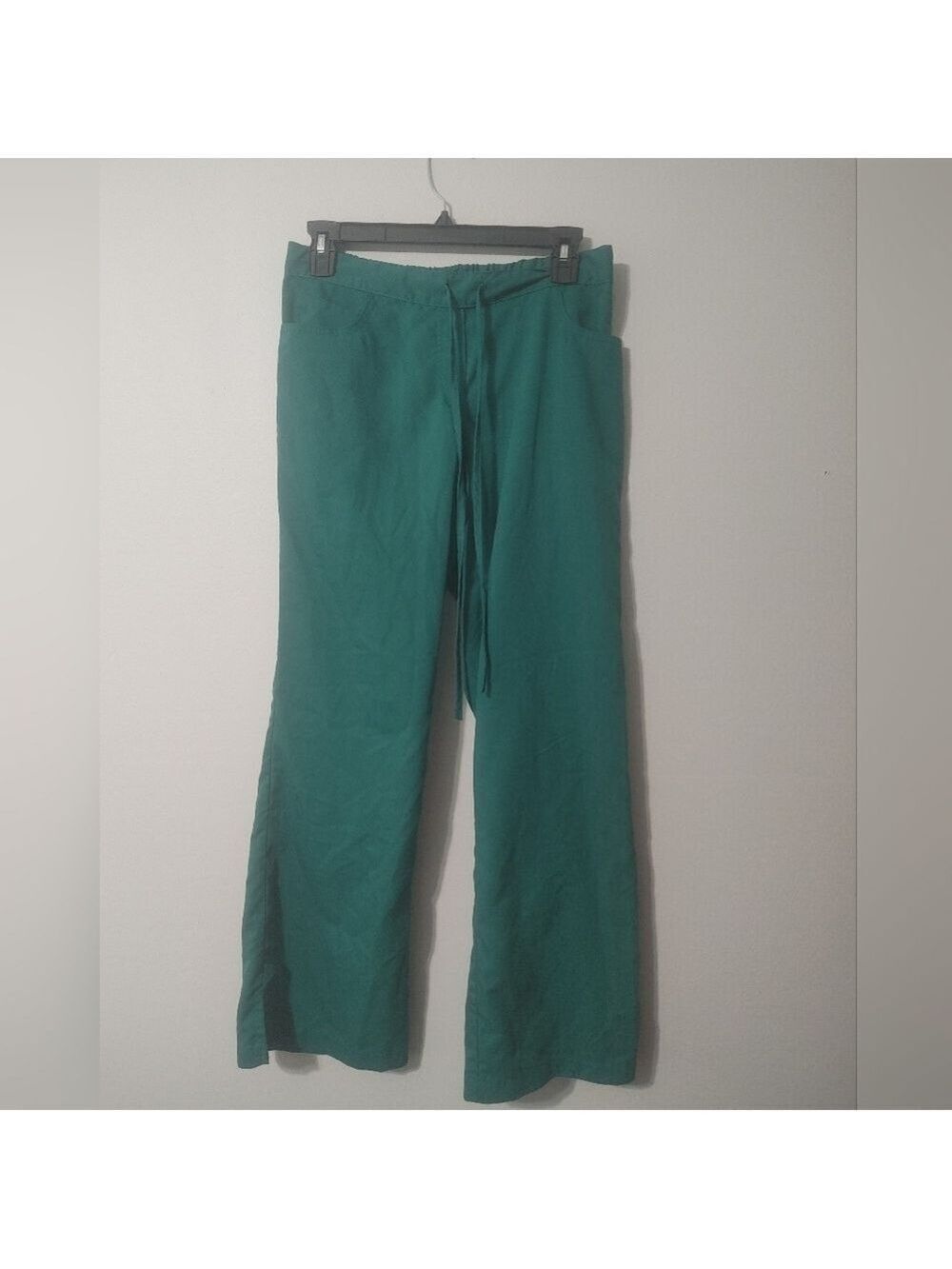 Grey's Anatomy Green Straight Leg Split Ankle Scrub Pull On Drawstring Pants